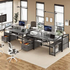 Bureau d'ordinateur LED avec tiroirs verrouillables, support de clavier et prise de courant