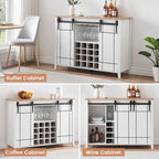 Buffet de bar à vin de ferme avec 16 porte-bouteilles - 40 P x 120 L x 88 H cm