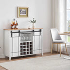 Buffet de bar à vin de ferme avec 16 porte-bouteilles - 40 P x 120 L x 88 H cm
