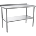 Table de préparation commerciale réglable en acier inoxydable