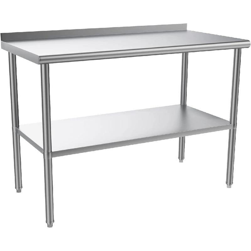 Table de préparation commerciale réglable en acier inoxydable