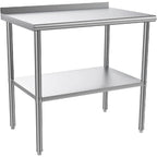 Table de préparation commerciale réglable en acier inoxydable