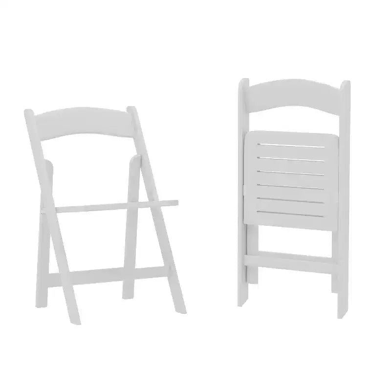 Emma et Oliver Lot de 2 chaises de salle à manger pliantes en bois massif