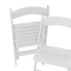 Emma et Oliver Lot de 2 chaises de salle à manger pliantes en bois massif