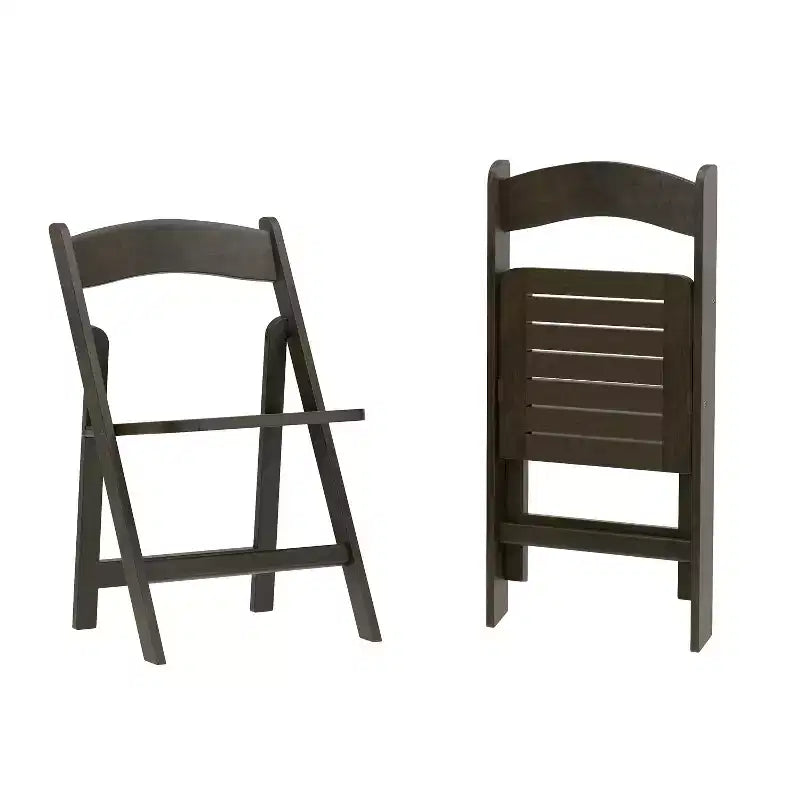 Emma et Oliver Lot de 2 chaises de salle à manger pliantes en bois massif