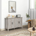 HOMCOM Meuble Buffet, Commode 47 avec 4 Portes Coulissantes et 2 Étagères Réglables, Meuble Bar à Café de Style Ferme