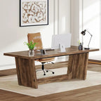 Bureau de direction de 180 cm, bureau d'ordinateur en bois pour bureau à domicile, mobilier professionnel de poste de travail