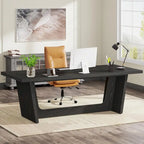 Bureau de direction de 180 cm, bureau d'ordinateur en bois pour bureau à domicile, mobilier professionnel de poste de travail