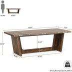 Bureau de direction de 180 cm, bureau d'ordinateur en bois pour bureau à domicile, mobilier professionnel de poste de travail