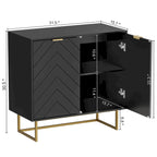 Buffet de rangement avec étagère réglable pour salon et cuisine