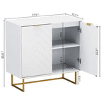 Buffet de rangement avec étagère réglable pour salon et cuisine