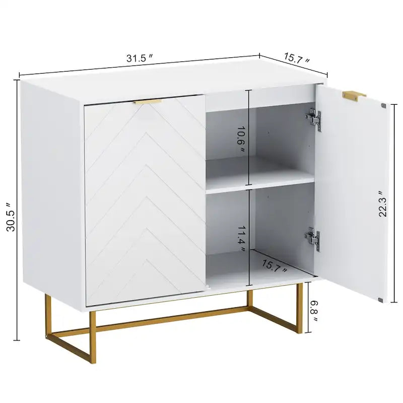 Buffet de rangement avec étagère réglable pour salon et cuisine
