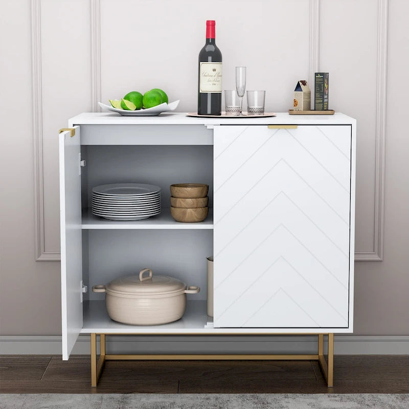 Buffet de rangement avec étagère réglable pour salon et cuisine