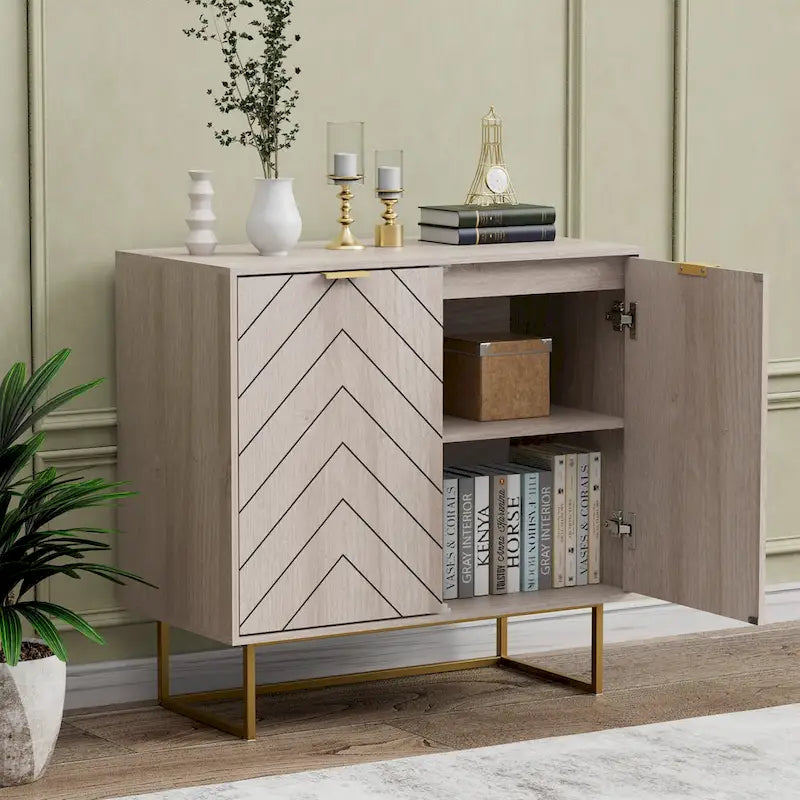 Buffet de rangement avec étagère réglable pour salon et cuisine