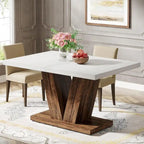 Table à manger rectangulaire 47 de petite taille pour cuisine et salle à manger de style ferme