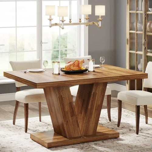 Table à manger rectangulaire 47 de petite taille pour cuisine et salle à manger de style ferme