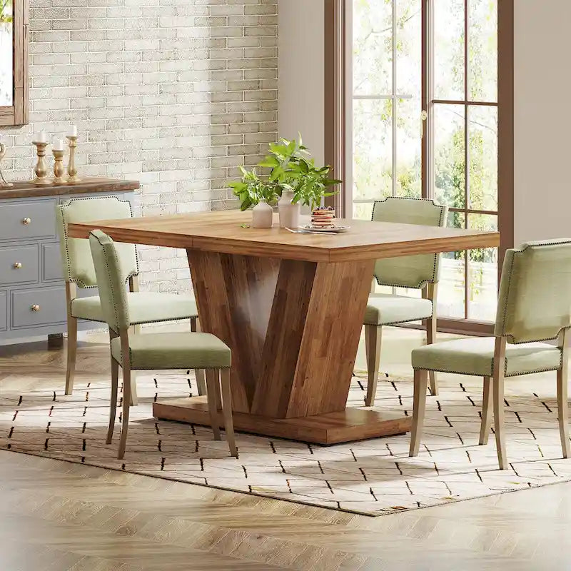 Table à manger rectangulaire 47 de petite taille pour cuisine et salle à manger de style ferme