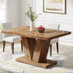 Table à manger rectangulaire 47 de petite taille pour cuisine et salle à manger de style ferme
