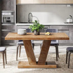 Table à manger rectangulaire 47 de petite taille pour cuisine et salle à manger de style ferme