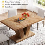 Table à manger rectangulaire 47 de petite taille pour cuisine et salle à manger de style ferme