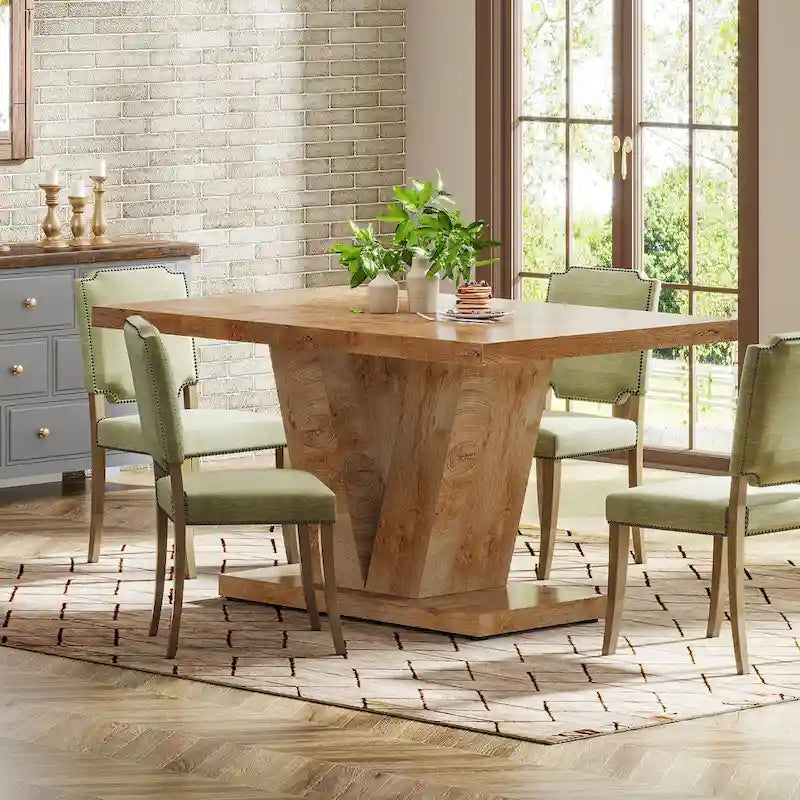 Table à manger rectangulaire 47 de petite taille pour cuisine et salle à manger de style ferme