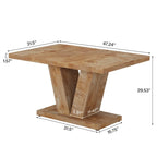 Table à manger rectangulaire 47 de petite taille pour cuisine et salle à manger de style ferme