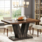 Table à manger rectangulaire 47 de petite taille pour cuisine et salle à manger de style ferme