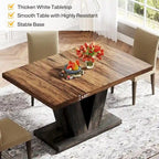 Table à manger rectangulaire 47 de petite taille pour cuisine et salle à manger de style ferme