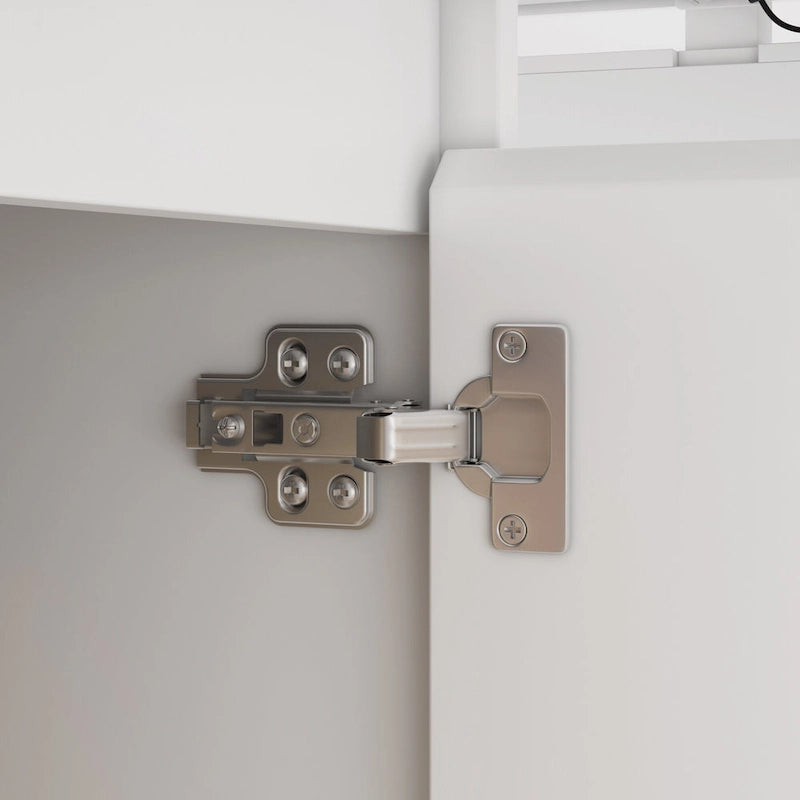 Bureau ergonomique assis-debout, élégance blanc pur avec caisson de rangement latéral