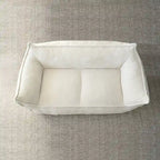 Canapé pouf 2 places, Loveseat en tissu imitation peluche, Canapé paresseux, Fauteuil pouf
