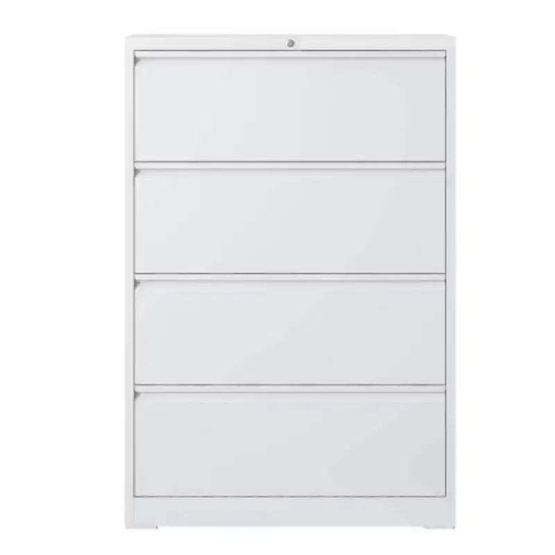 Meuble Classeur Métallique à 4 Tiroirs, Serrure, 2 Clés, Rangement Silencieux, Classeur Métallique Verrouillable Pour Bureau à Domicile, Documents Format Légal, Lettre, A4, F4