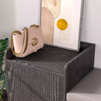 Banc de rangement VECELO, avec tiroirs à deux niveaux rabattables pour l'entrée, organisateur de chaussures, coussin d'assise amovible