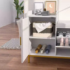Banc de rangement VECELO, avec tiroirs à deux niveaux rabattables pour l'entrée, organisateur de chaussures, coussin d'assise amovible