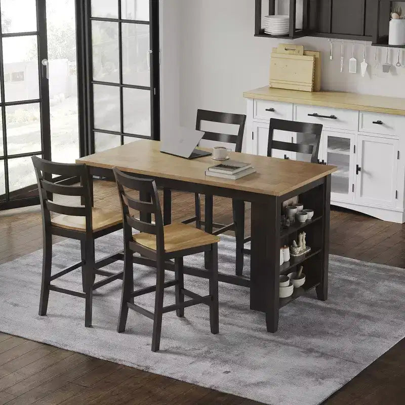 Table à manger hauteur comptoir Signature Design by Ashley Gesthaven avec plateau en bois massif