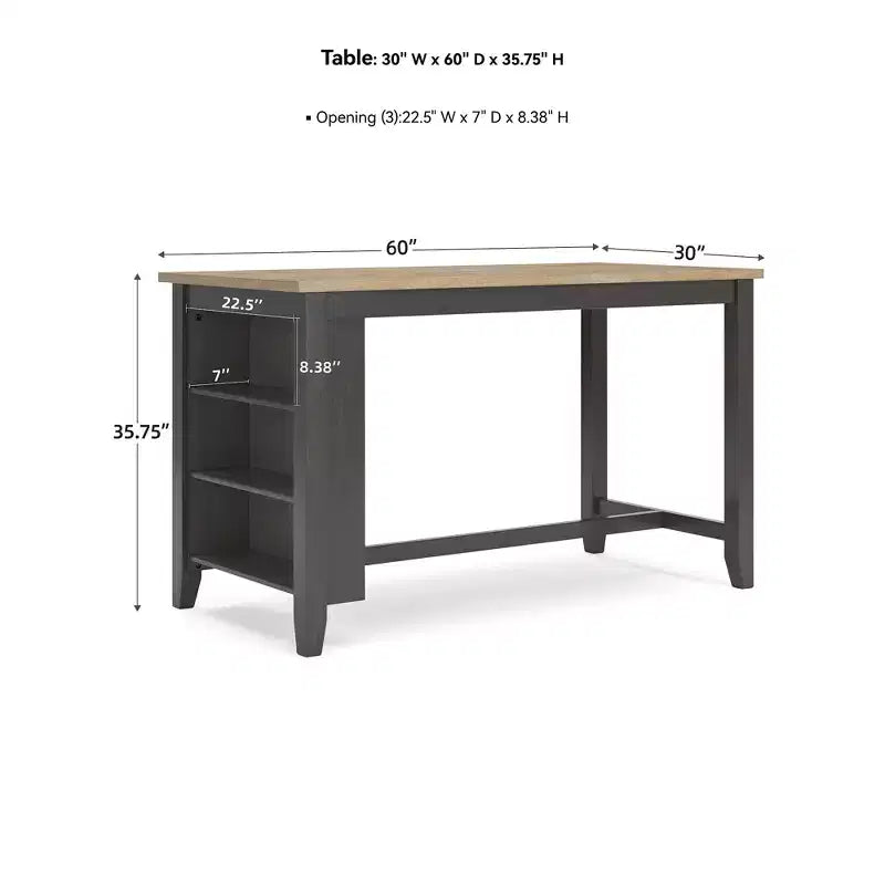 Table à manger hauteur comptoir Signature Design by Ashley Gesthaven avec plateau en bois massif