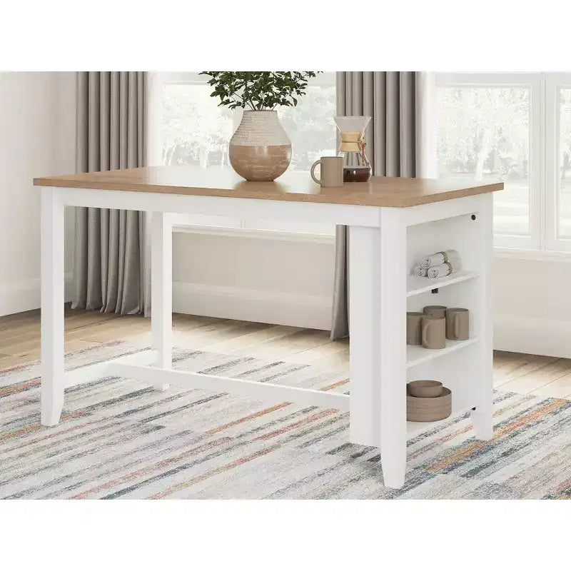 Table à manger hauteur comptoir Signature Design by Ashley Gesthaven avec plateau en bois massif