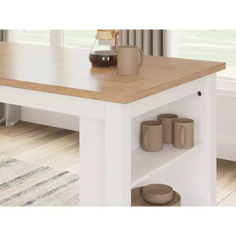 Table à manger hauteur comptoir Signature Design by Ashley Gesthaven avec plateau en bois massif