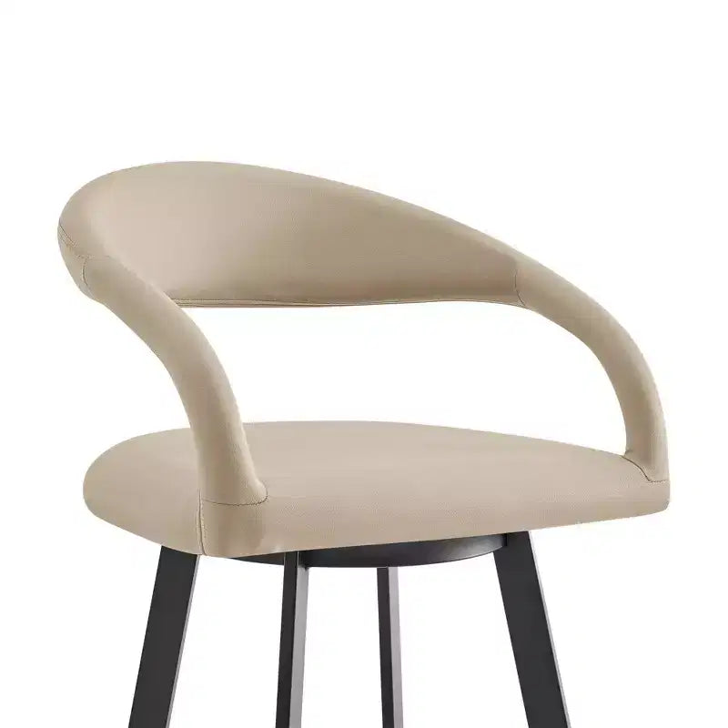 Tabouret de bar pivotant Armen Living 26 Ramona en fer et similicuir, hauteur comptoir