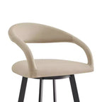 Tabouret de bar pivotant Armen Living 26 Ramona en fer et similicuir, hauteur comptoir