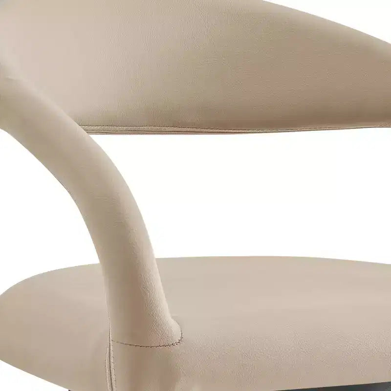 Tabouret de bar pivotant Armen Living 26 Ramona en fer et similicuir, hauteur comptoir