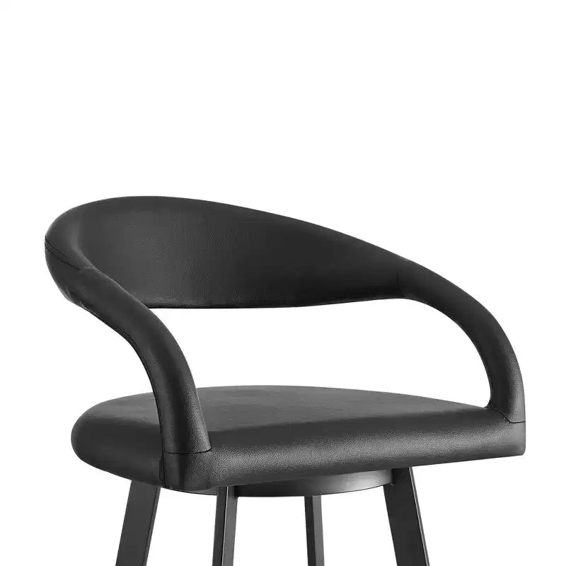 Tabouret de bar pivotant Armen Living 26 Ramona en fer et similicuir, hauteur comptoir