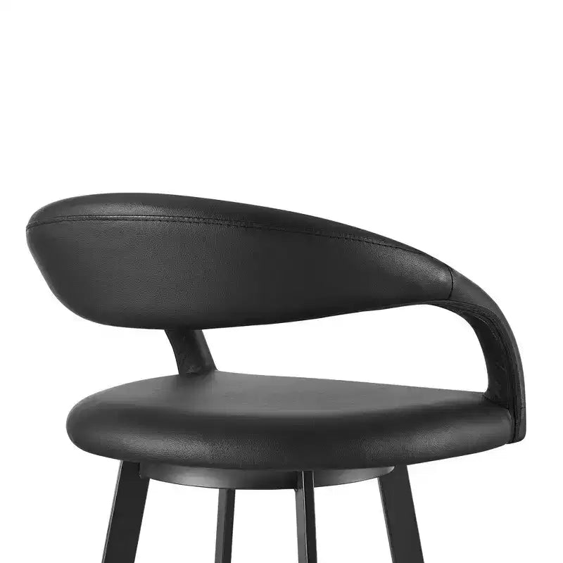 Tabouret de bar pivotant Armen Living 26 Ramona en fer et similicuir, hauteur comptoir