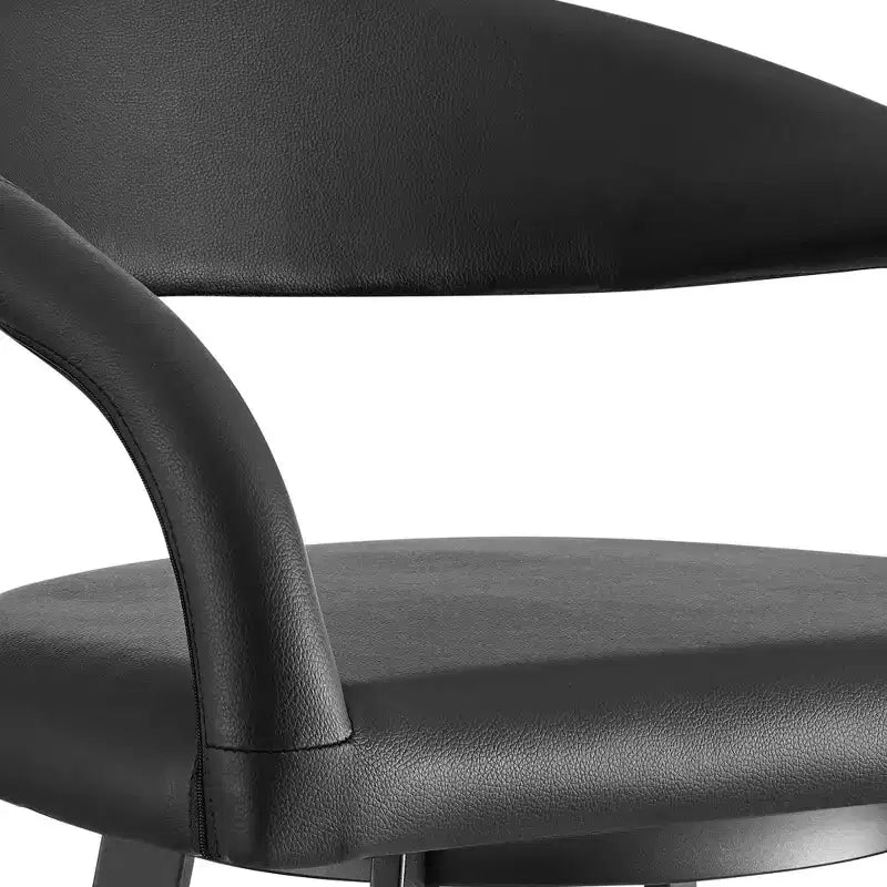 Tabouret de bar pivotant Armen Living 26 Ramona en fer et similicuir, hauteur comptoir