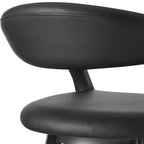 Tabouret de bar pivotant Armen Living 26 Ramona en fer et similicuir, hauteur comptoir