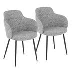 LumiSource Ensemble de 2 chaises de salle à manger Boyne