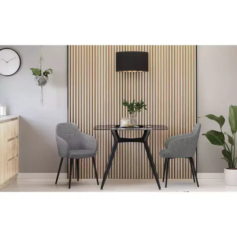 LumiSource Ensemble de 2 chaises de salle à manger Boyne