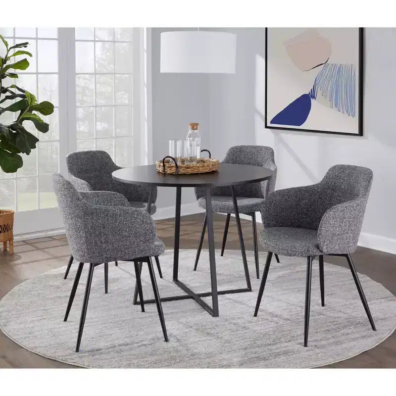LumiSource Ensemble de 2 chaises de salle à manger Boyne