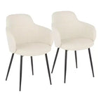 LumiSource Ensemble de 2 chaises de salle à manger Boyne