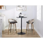 LumiSource, lot de 2 tabourets de bar pivotants « Grotto » de 66 cm (hauteur comptoir)