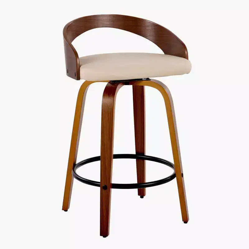 LumiSource, lot de 2 tabourets de bar pivotants « Grotto » de 66 cm (hauteur comptoir)